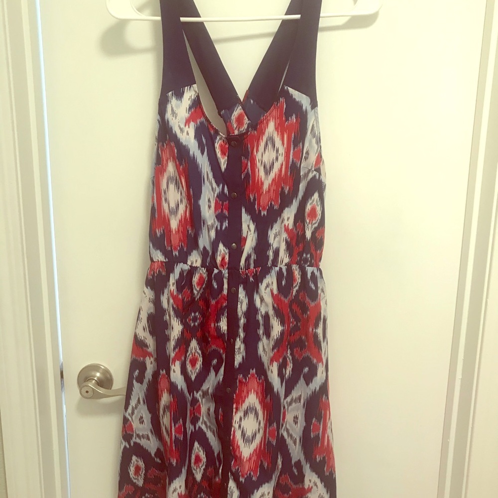 Red,white,blue button dress